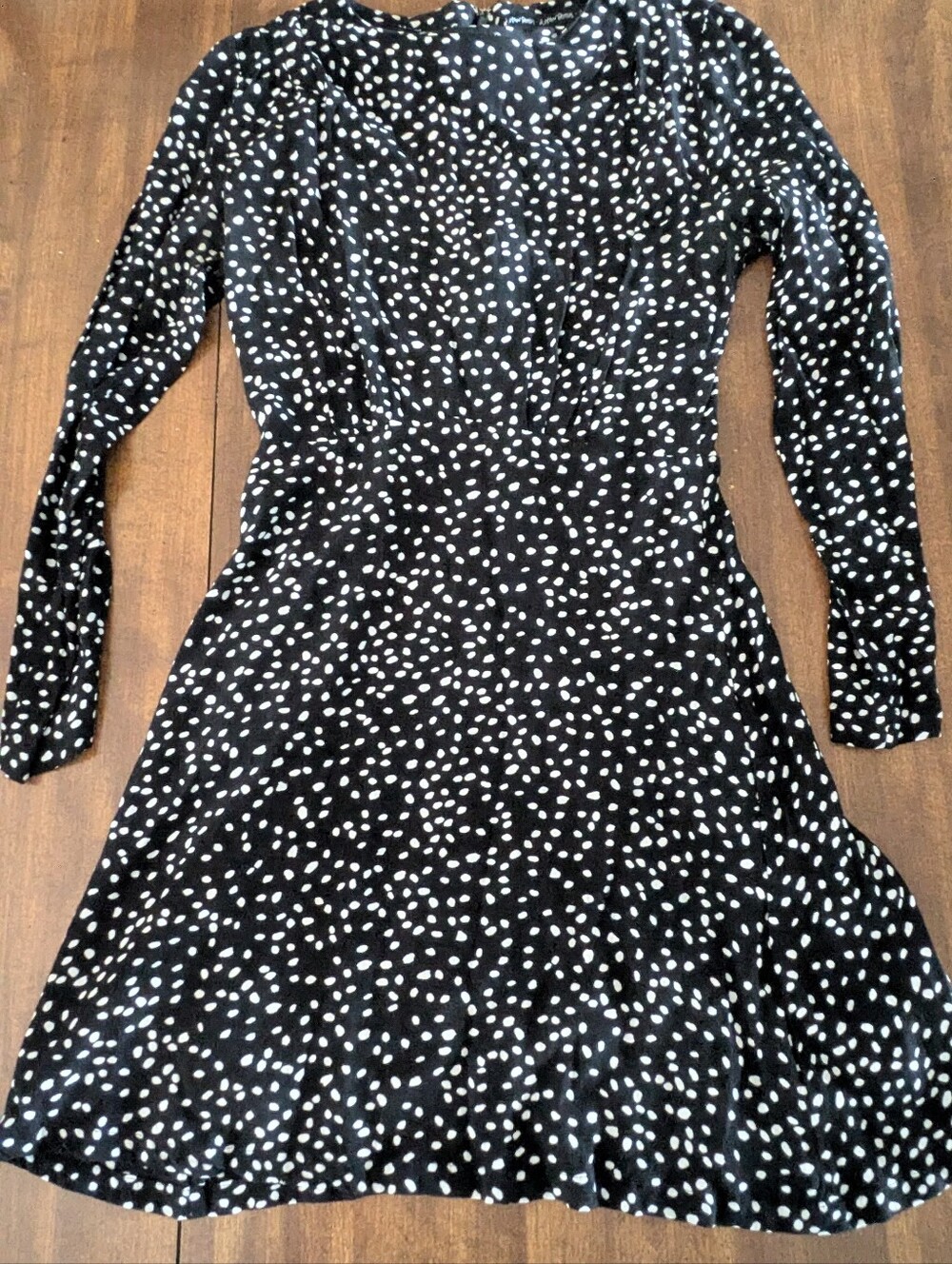 & Other Stories Black & White Polka Dot Midi Dress